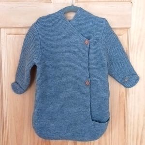 Gray Knitted Baby Bunny Suit